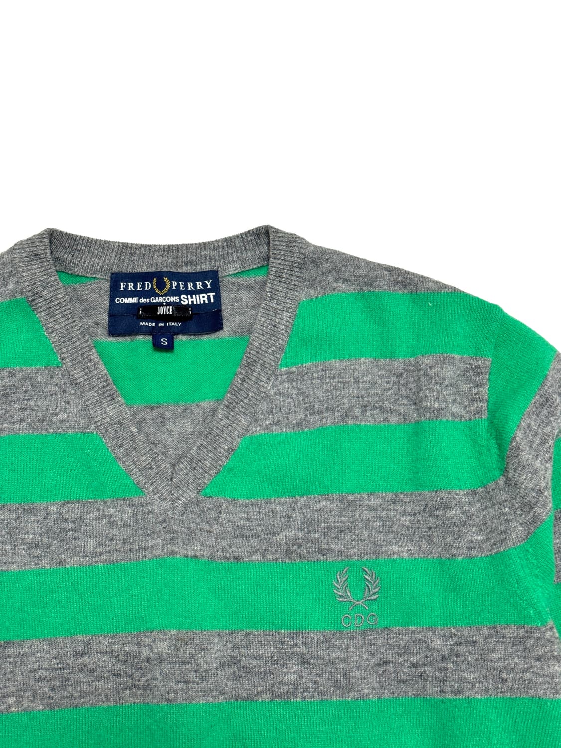 12SS 프레드페리 X CDG V넥 니트 상품이미지4