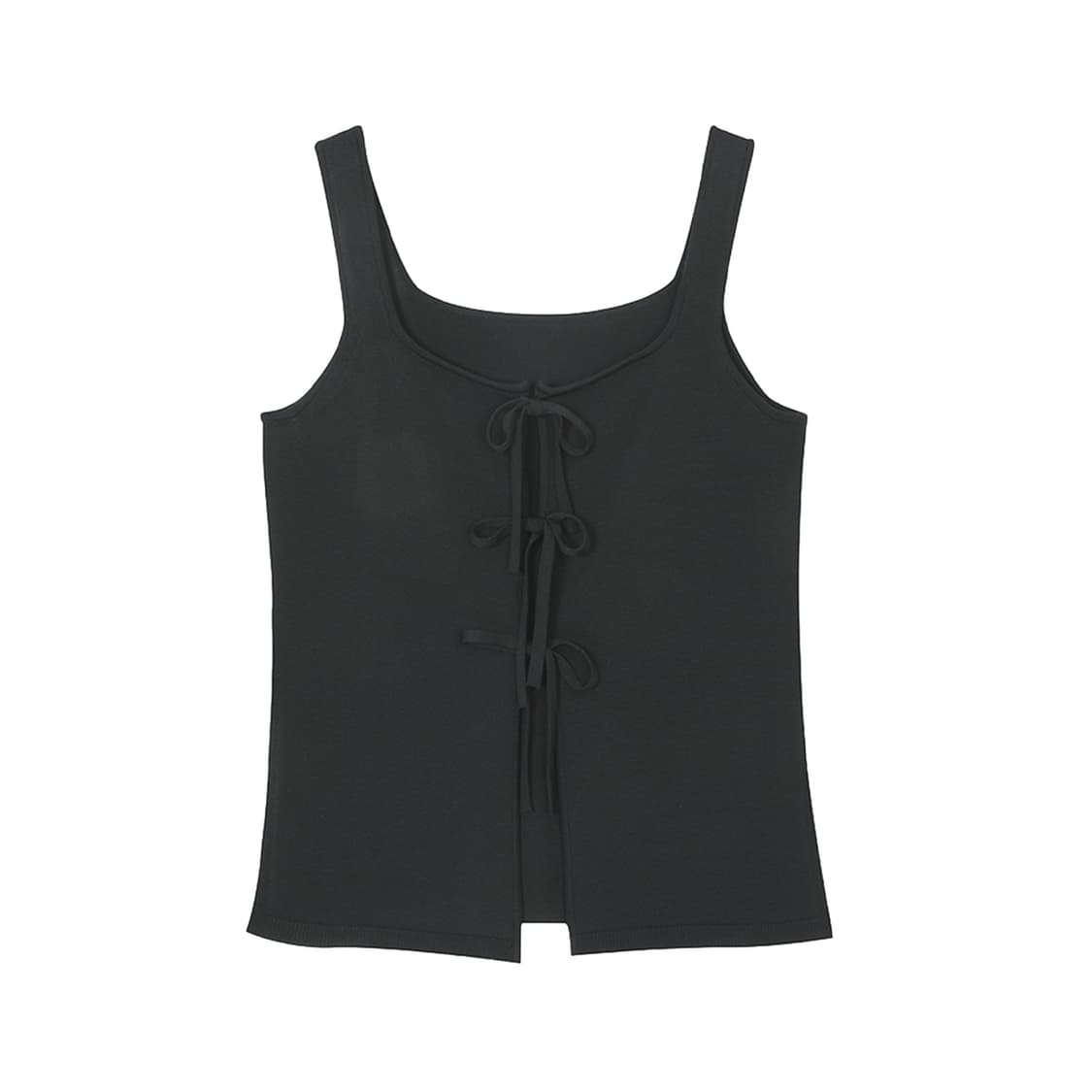 ACOC, Flora Tie Knit Vest_Black 상품이미지1