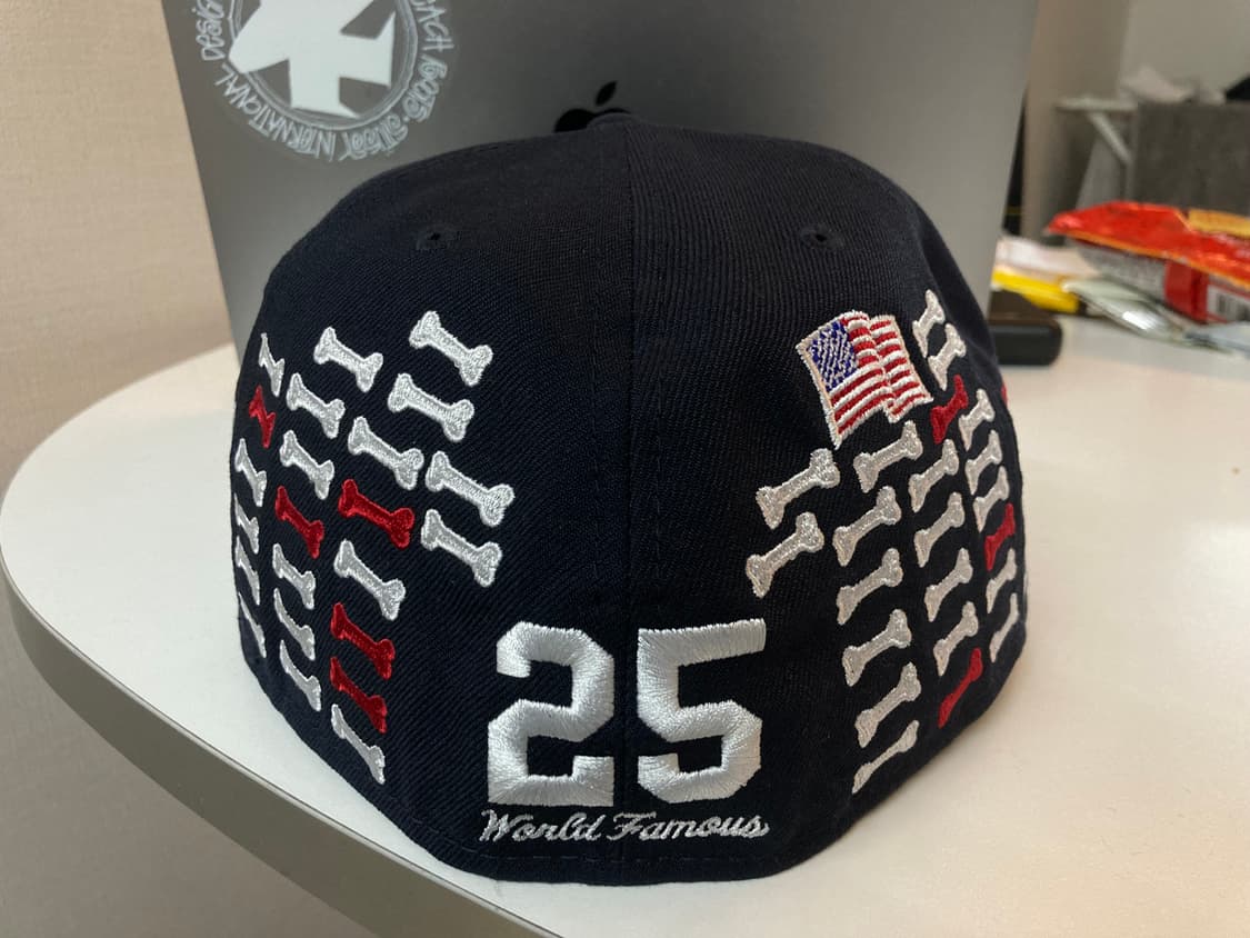 슈프림 본즈 박스로고 뉴에라 네이비 상품이미지5