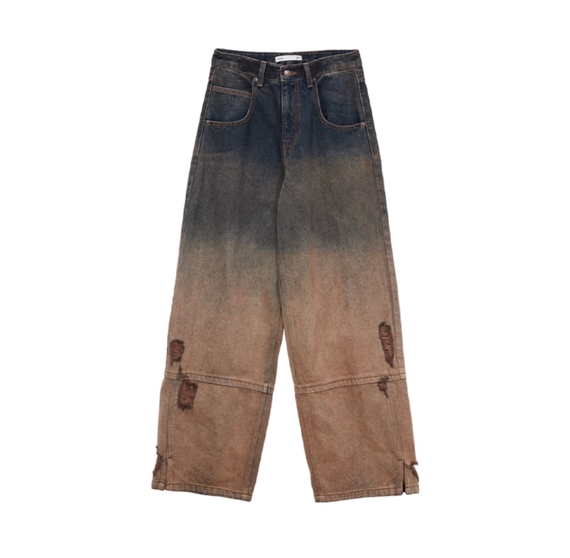 마뗑킴 브러쉬 데님팬츠 inbrown 상품이미지1