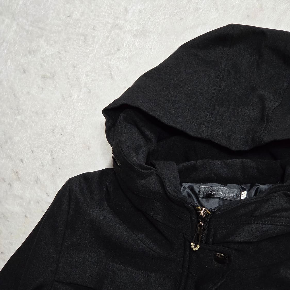 빈티지 하이넥 블랙 나일론 점퍼 상품이미지2
