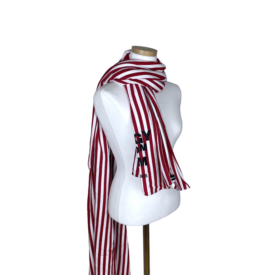 꼼데가르송 스트라이프 머플러 레드 상품이미지2