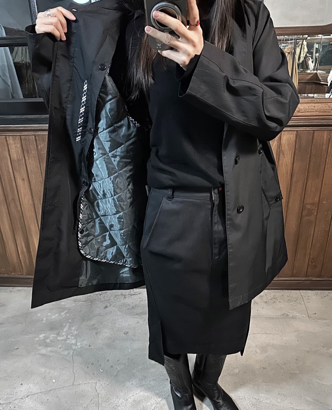 NEWYORKER quilted liner balmacaan coat 상품이미지3