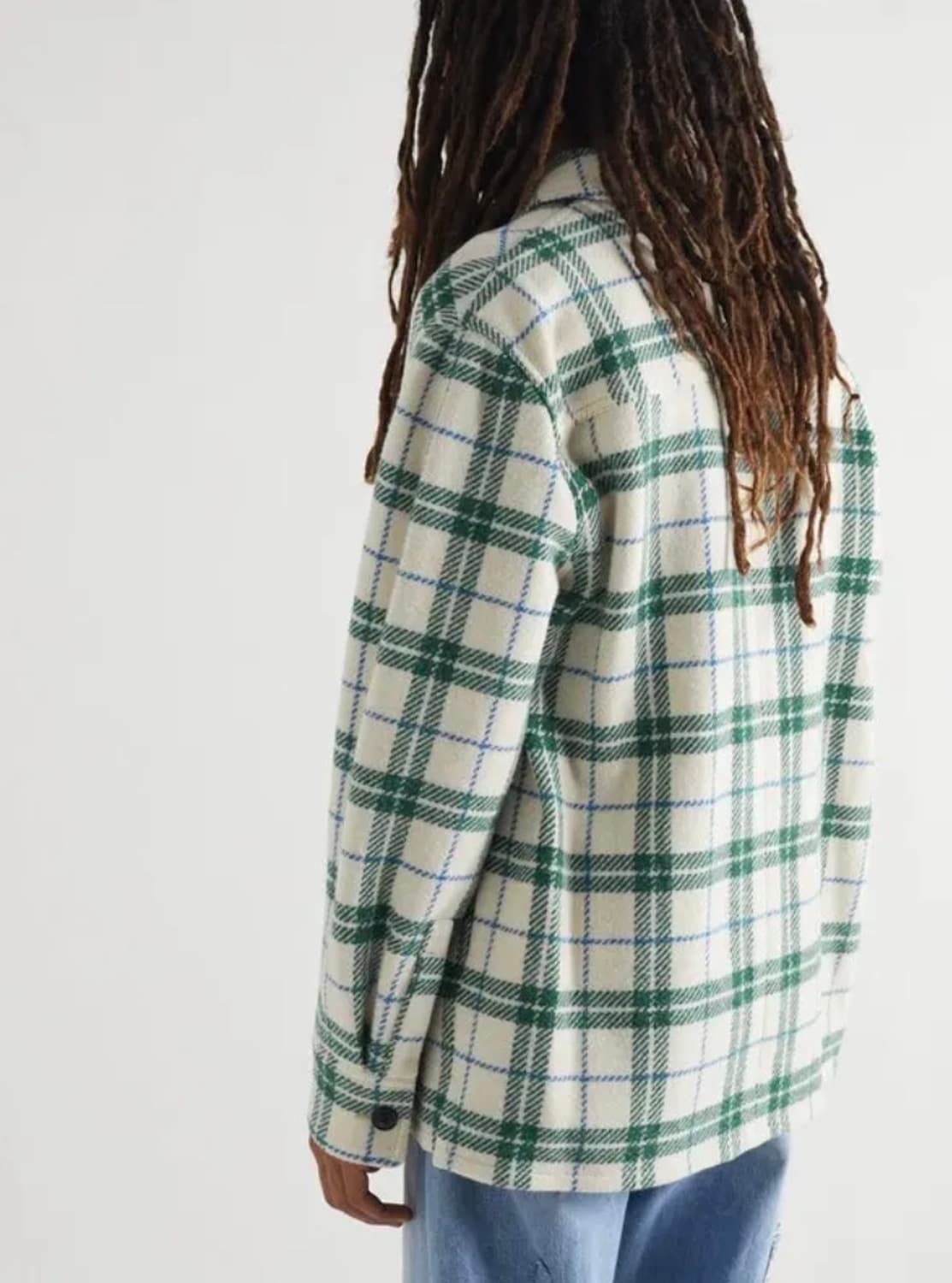 이자벨마랑 옴므 게르본 체크셔츠 자켓 그린 L사이즈 상품이미지3