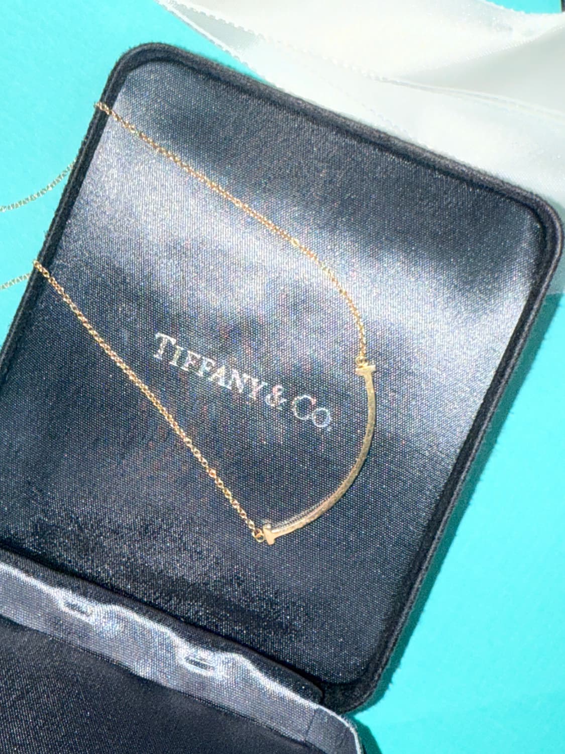 (급처) 티파니앤코 스마일 펜던트 목걸이 로즈골드 18k 정품 상품이미지5