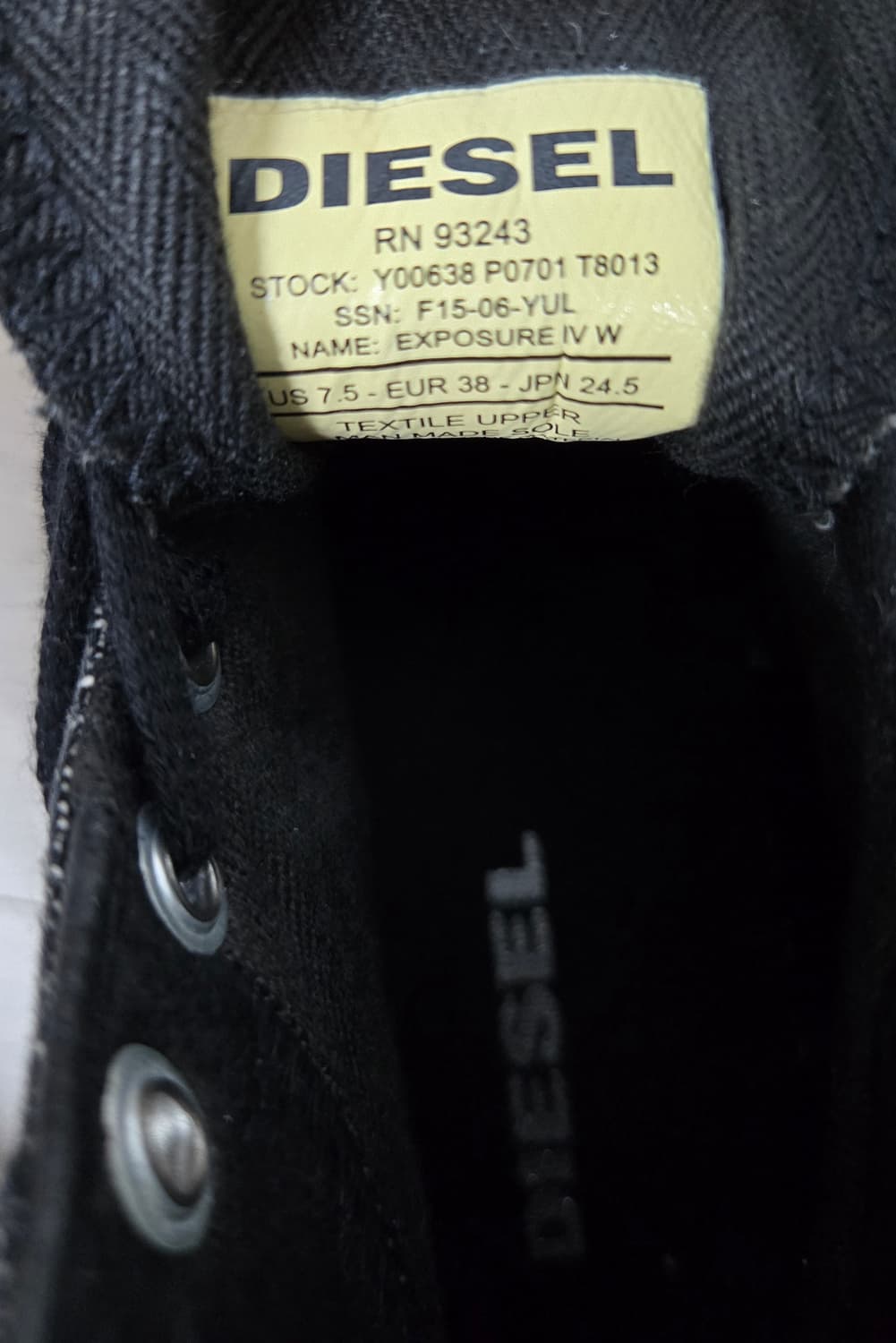 디젤 스터드 데님하이탑 스니커즈 245 상품이미지7