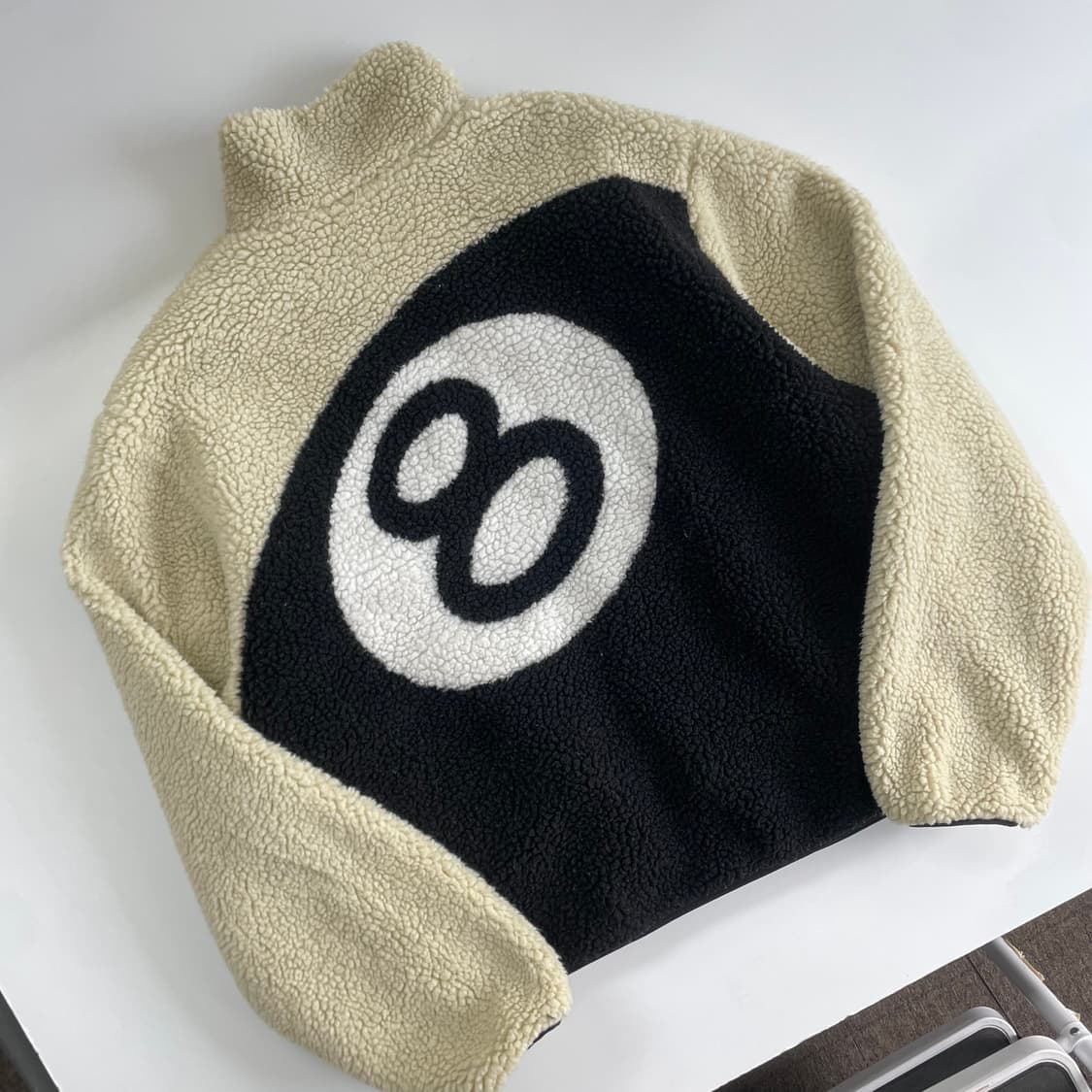 -Stussy 스투시 8볼 크림 쉐르파 자켓 상품이미지1