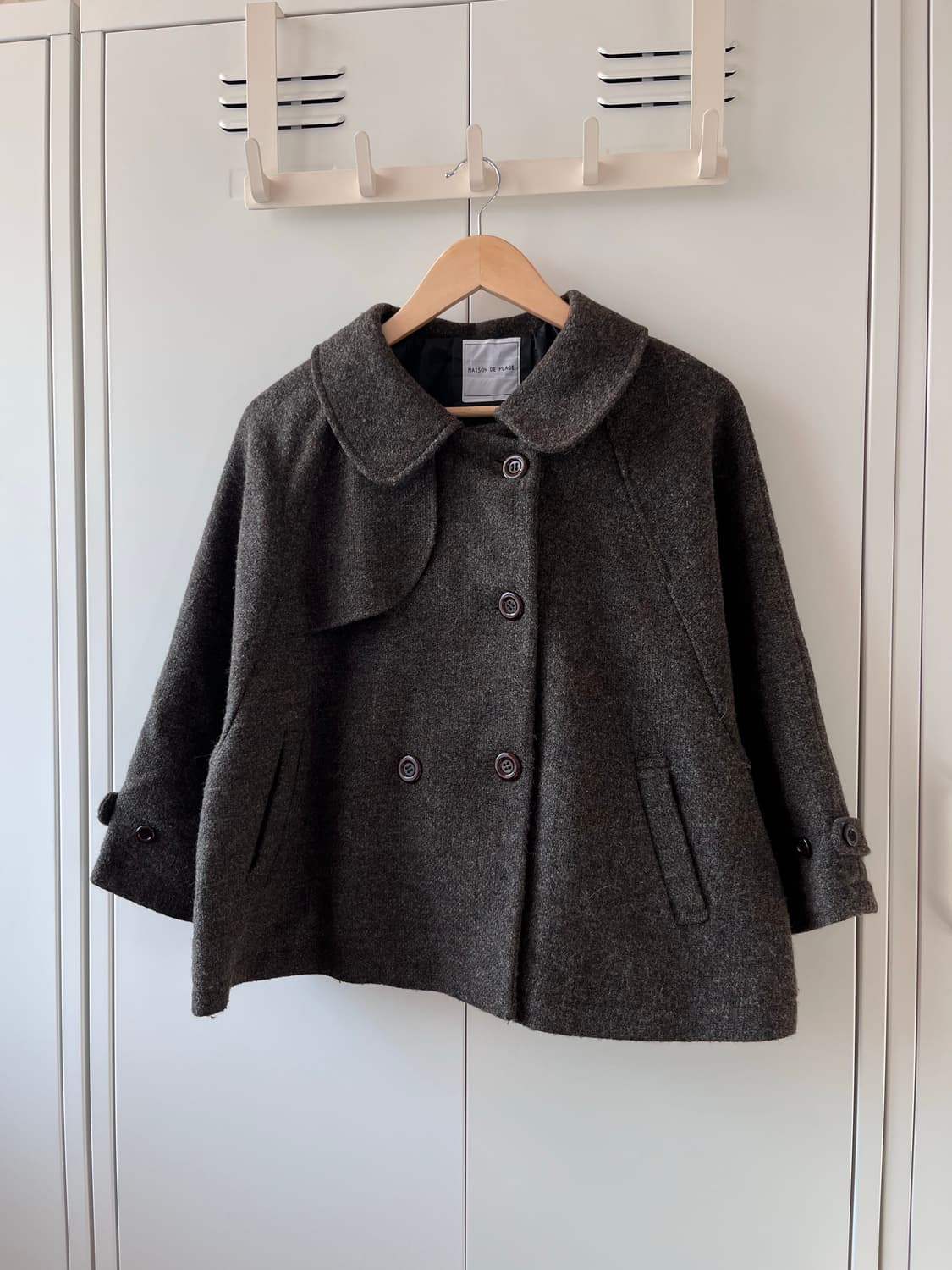 Maison de plage 모리걸 둥근카라 더블 버튼 울 코트 상품이미지6