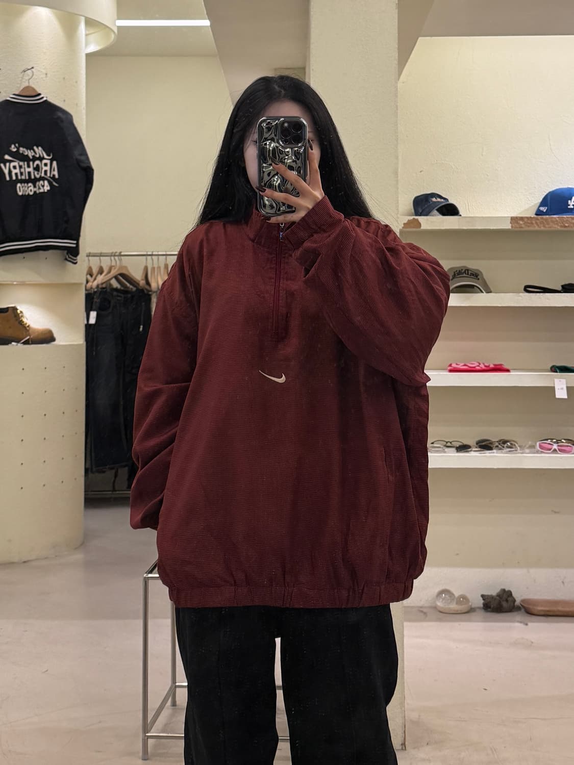 나이키 90s 미들 스우시 우븐 아노락 웜업 U1251 상품이미지1