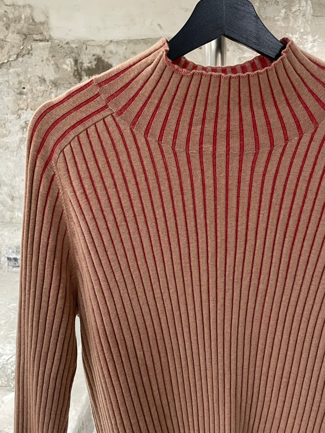 버버리 런던 베이지 패널 골지 슬림 니트 상품이미지2