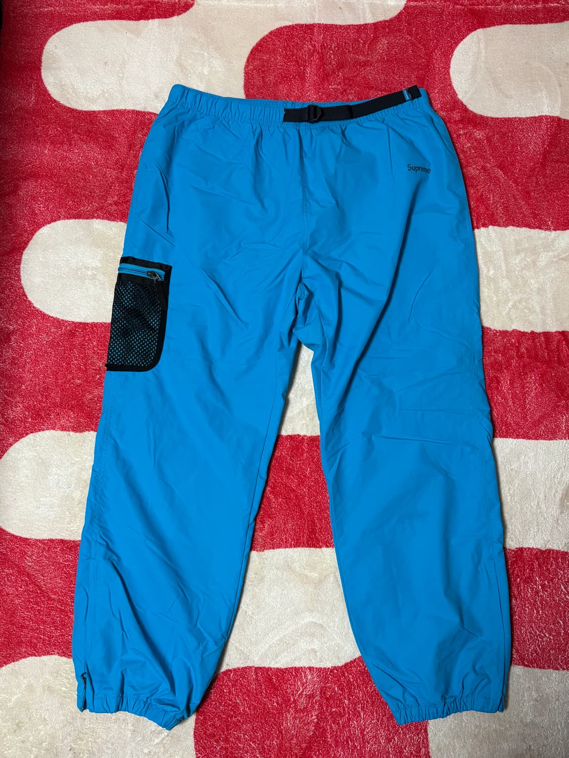 [L] 슈프림 나이키 트레일 러닝 팬츠 블루 상품이미지1