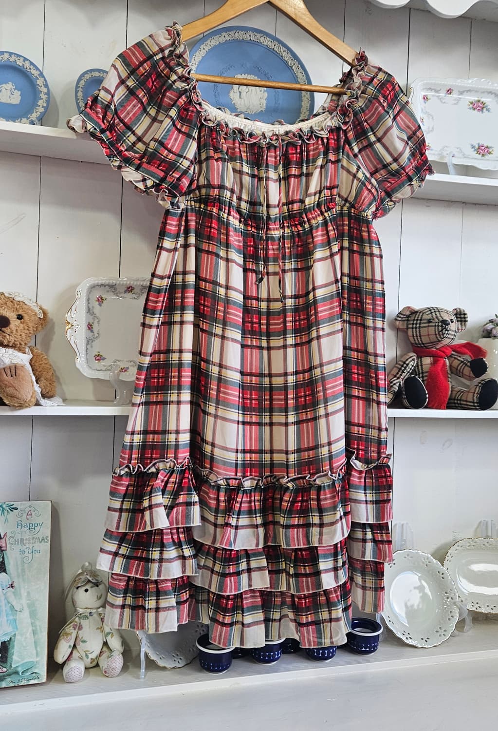 체크 프릴 원피스 상품이미지2