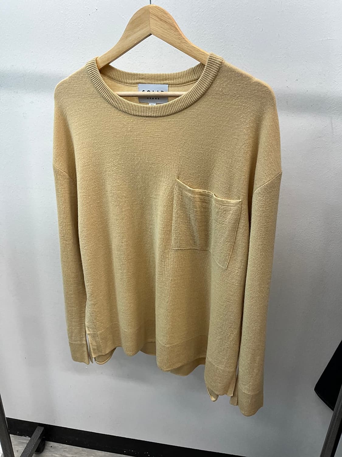 105) 솔리드옴므 포켓 울니트  상품이미지1