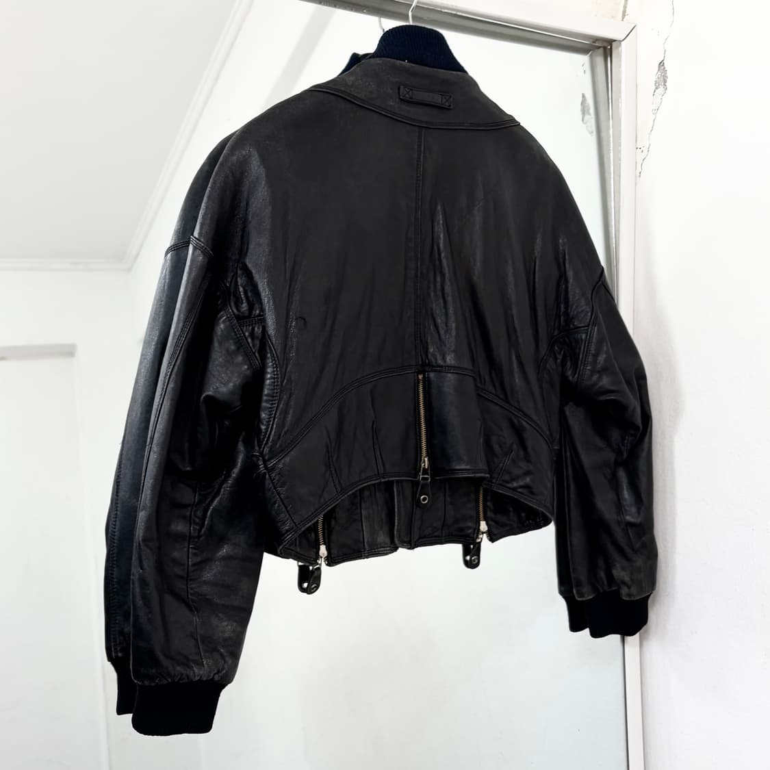 Foxrun 90s 양가죽 크롭 MA-1 자켓 상품이미지5