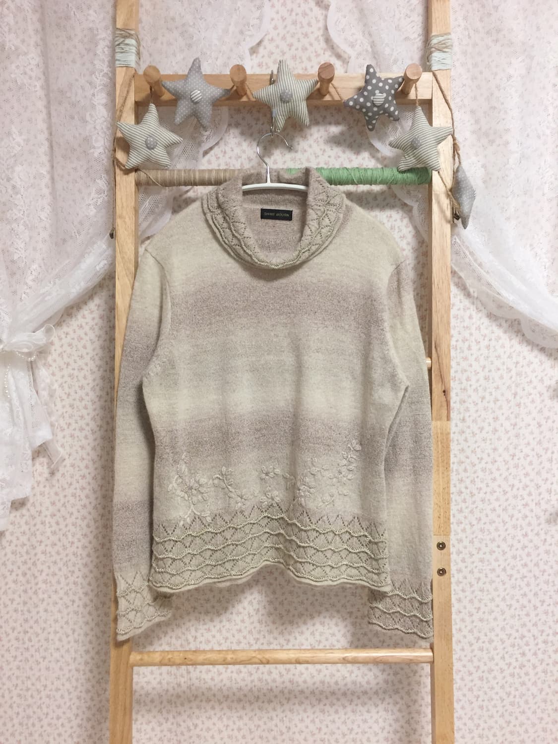 빈티지 목폴라 비즈 니트 상품이미지1