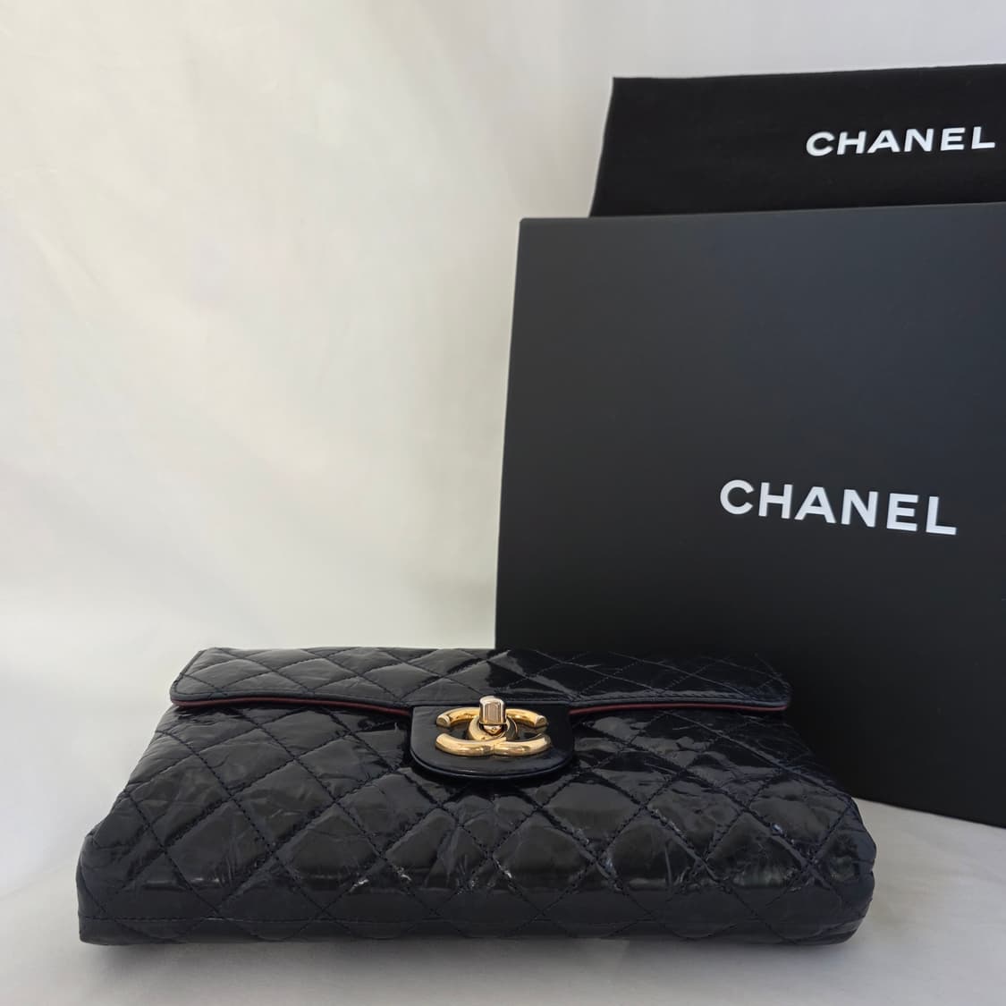[정품 CHANEL] 샤넬 아코디언 숄더백 크로스백 네이비 상품이미지4