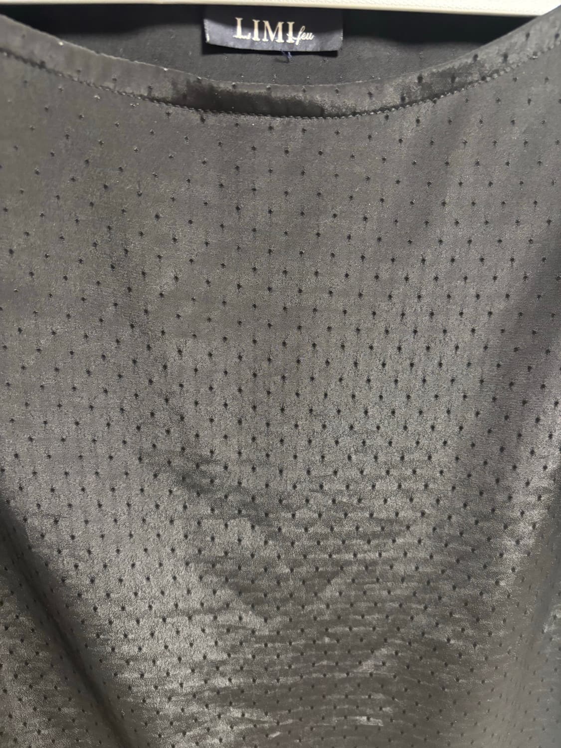 리미 푸 도트 패턴 숏 슬리브 블라우스 블랙 상품이미지2