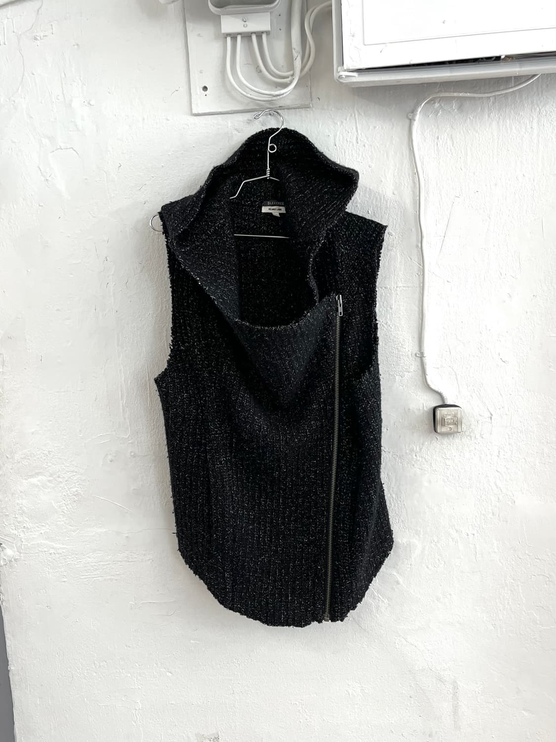 헬무트랭 2011FW 울 니트 드레이프 후드 베스트 상품이미지2