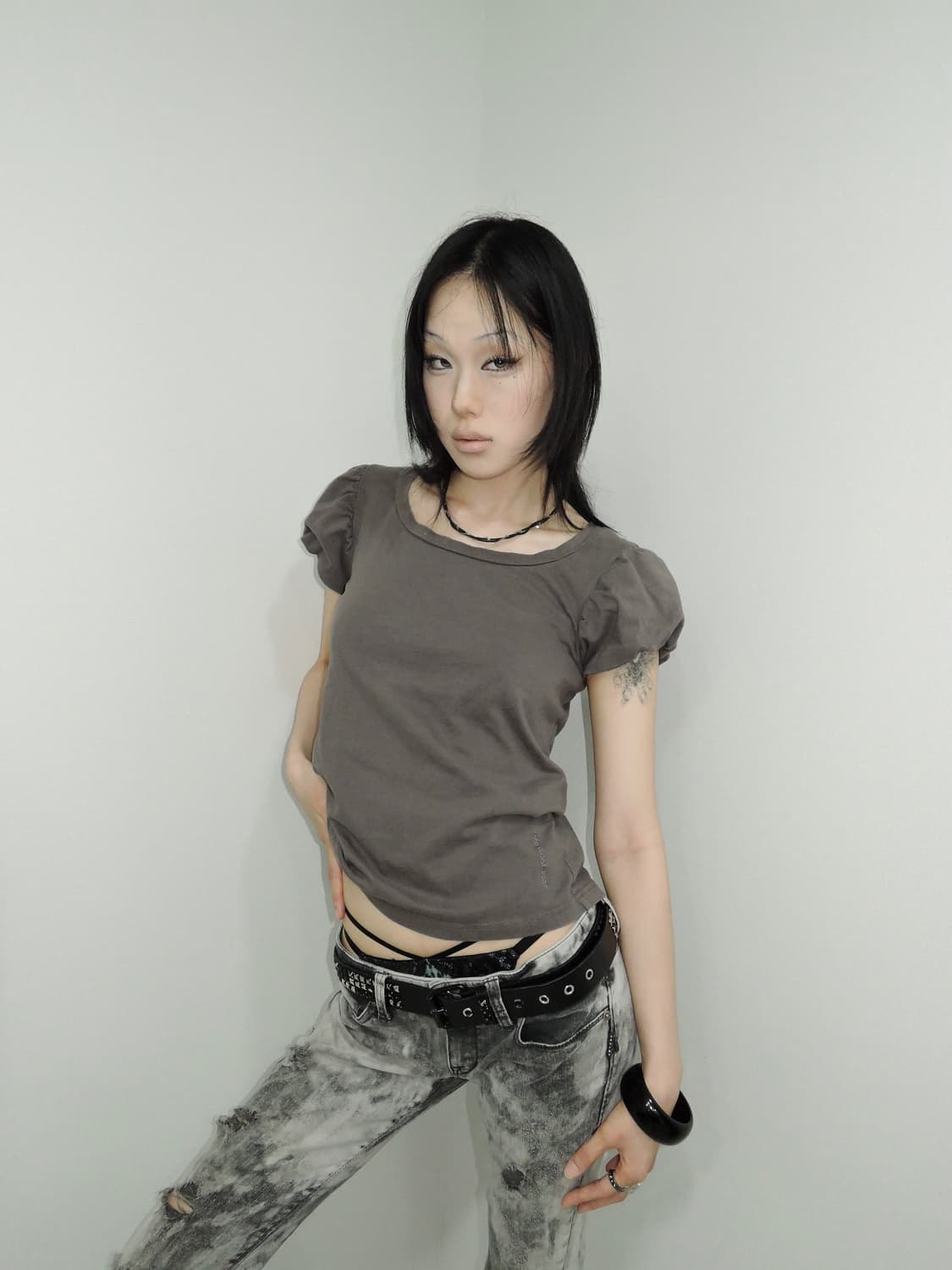 Puff-Sleeve Top 상품이미지1