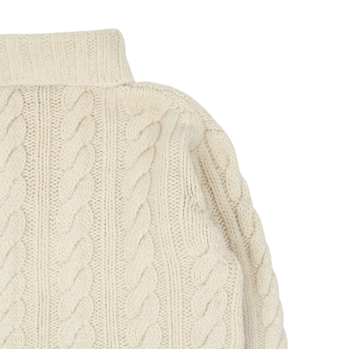 2000s 폴로진스 헤비웨이트 아이보리 케이블 터틀넥 스웨터 니트 상품이미지6