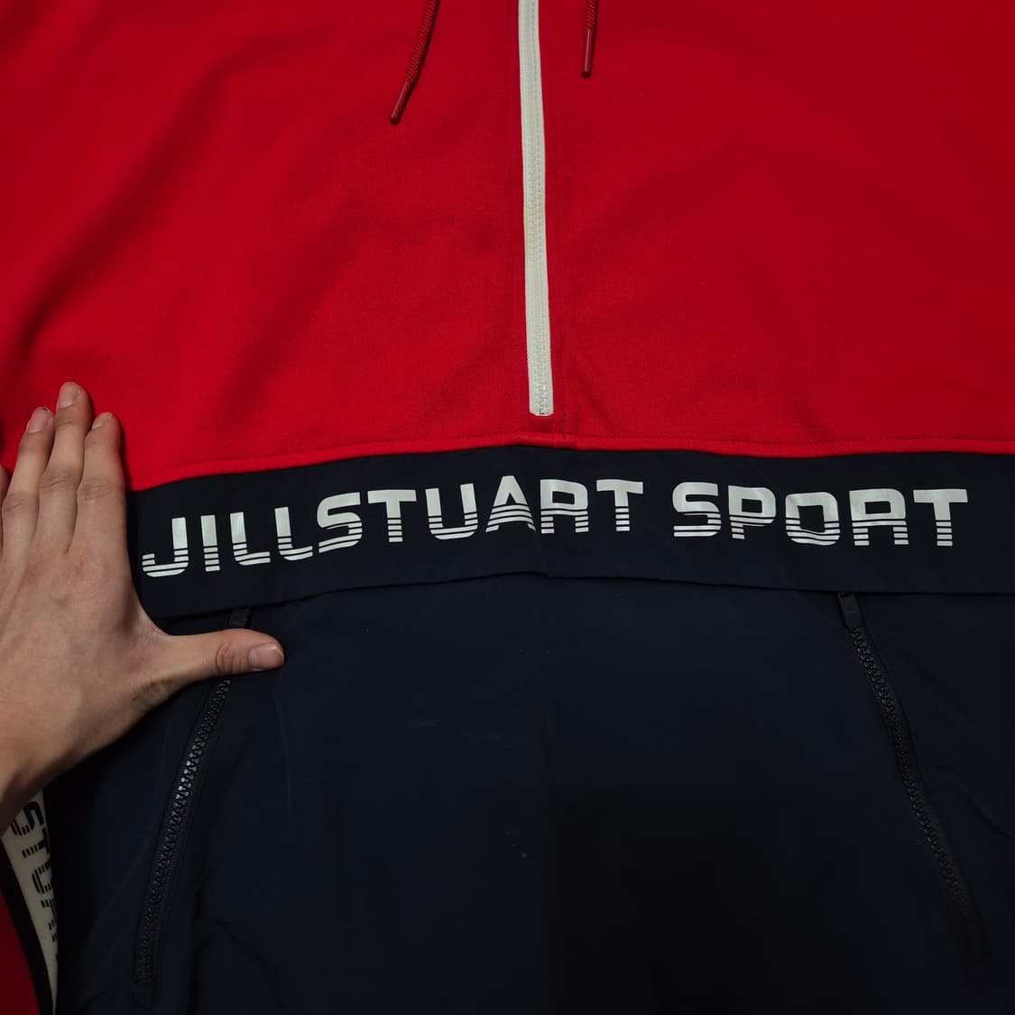 질스튜어트 스포츠 뉴욕 투톤 배색 아노락 후드집업 L(100) 상품이미지5