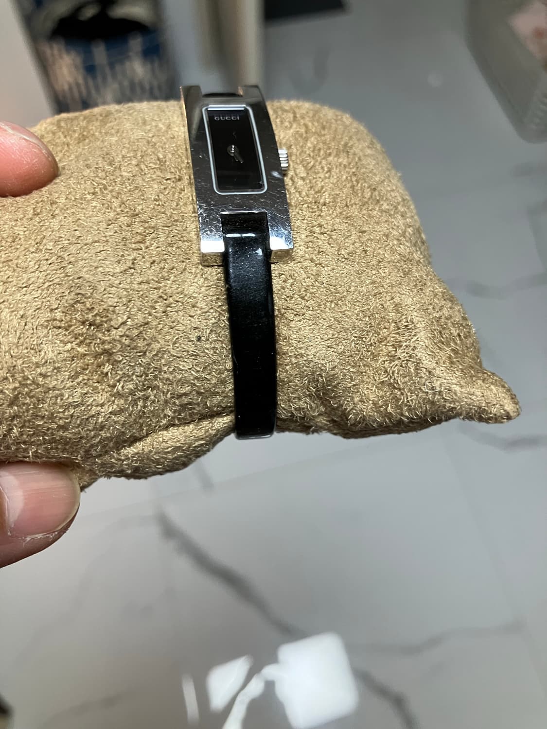 구찌 정품 3900L 슬림 스트랩 블랙 손목시계 상품이미지3