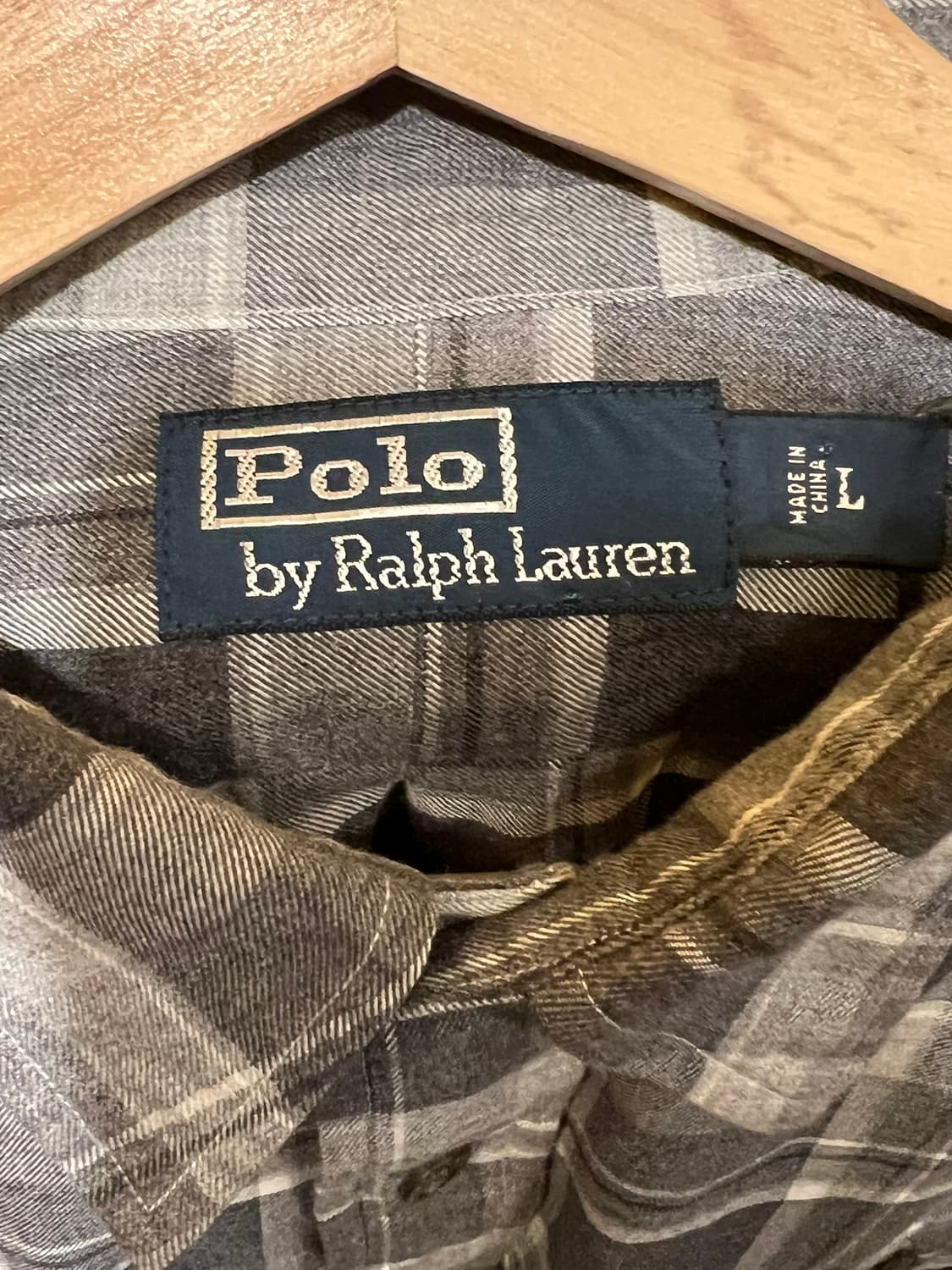 [L] 폴로 랄프로렌 플란넬 엘보 패치 클래식 체크 셔츠 상품이미지6