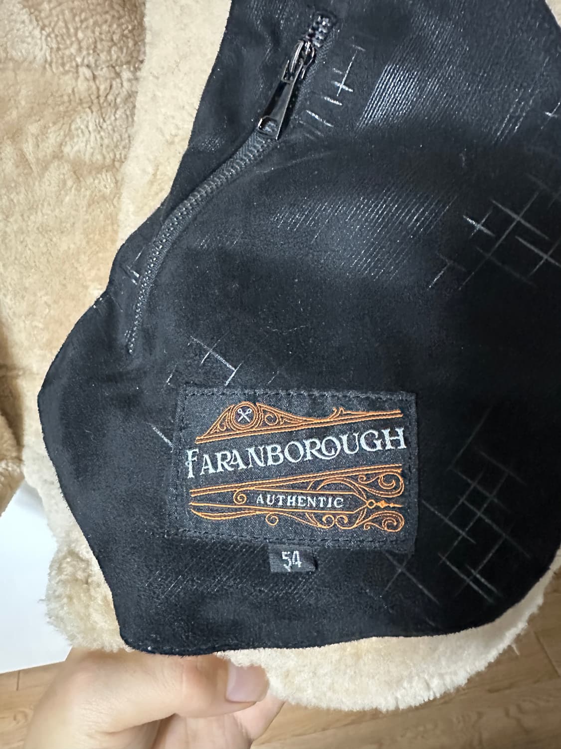 리얼 양가죽 B-3 무스탕 자켓 블랙 XL사이즈 상품이미지4