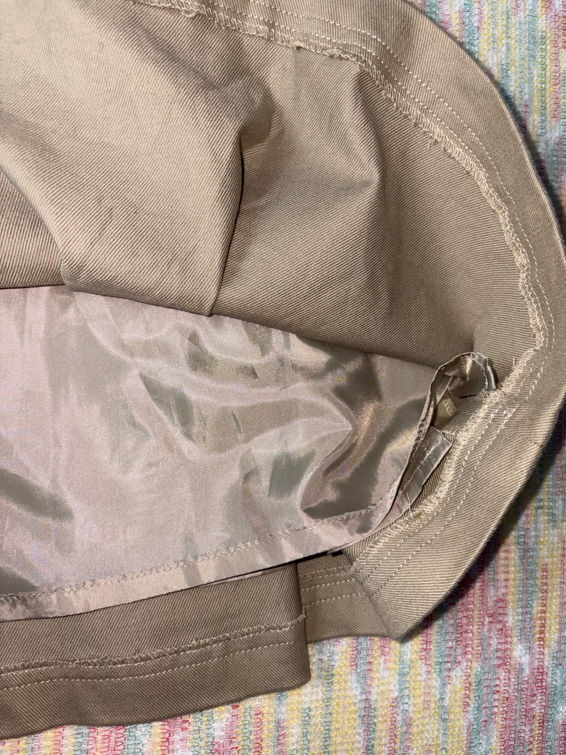 베이지 미디 코튼 스커트 상품이미지7