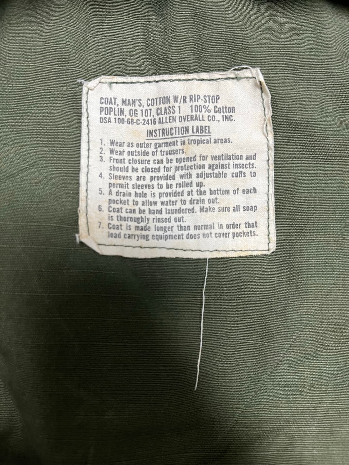 미군 밀리터리 립스탑 정글 퍼티그 자켓 M/R 상품이미지7