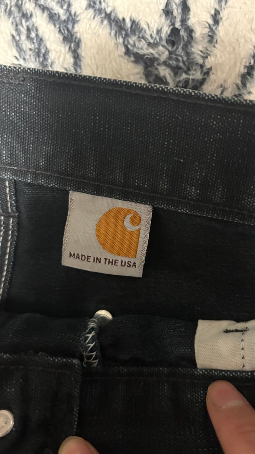 (32) 00s made usa 빈티지 칼하트 더블니 블랙 상품이미지2