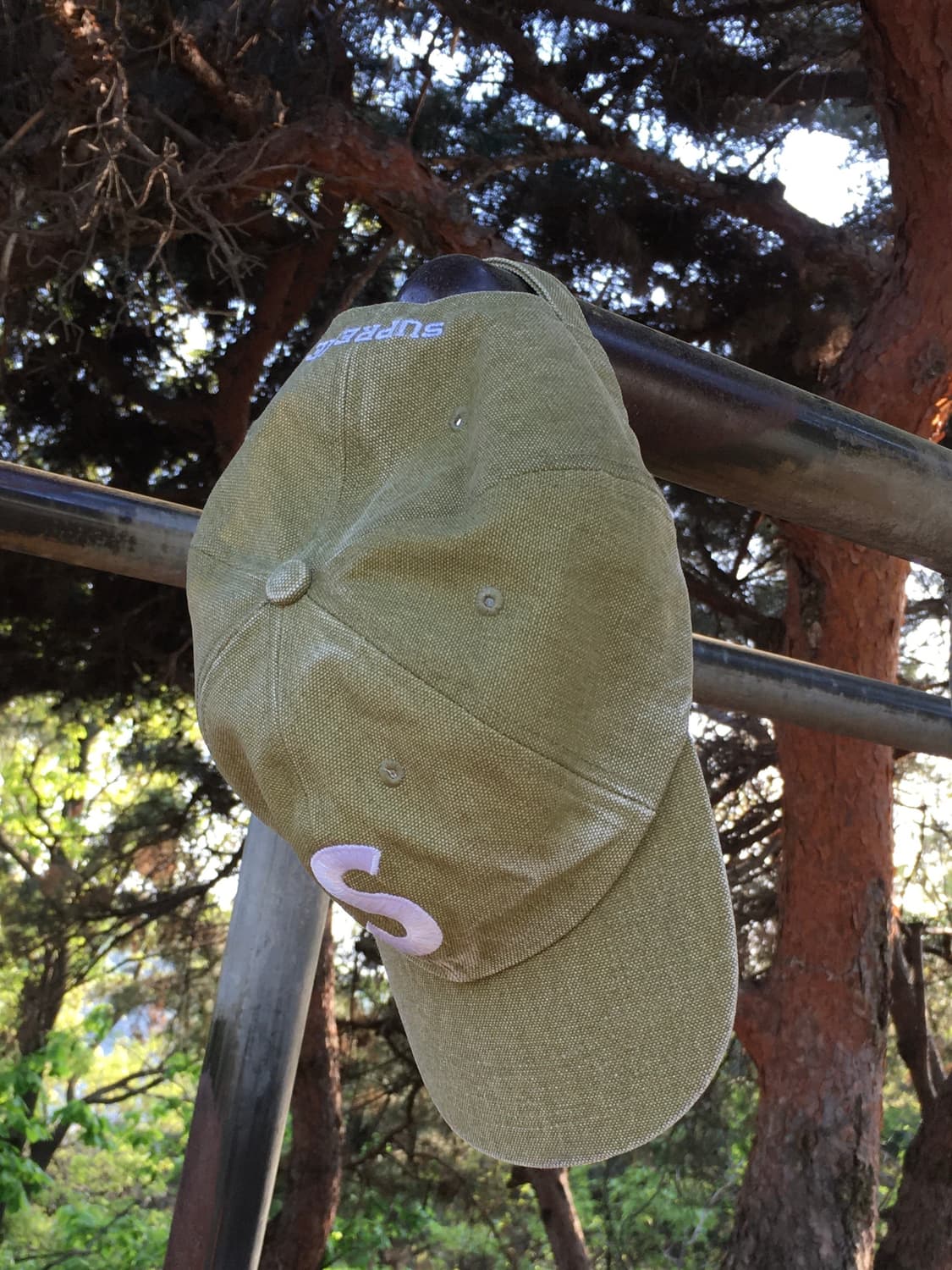 슈프림 피그먼트 프린트 S 로고 6-패널 캡 라이트 세이지 상품이미지1