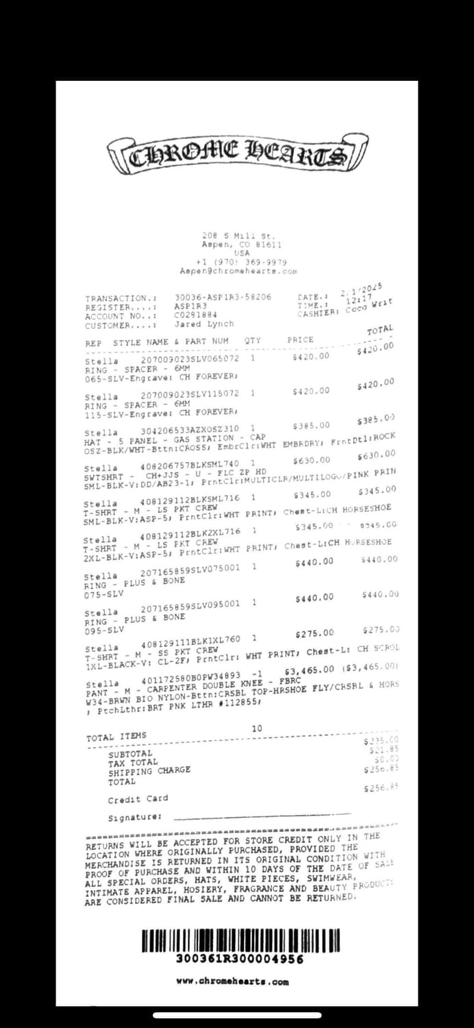 크롬하츠 본 링 us7.5 상품이미지5