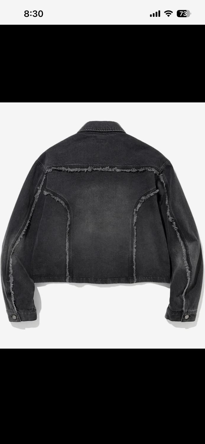 XL낫포너드 크롭 데님 자켓 블랙  상품이미지2