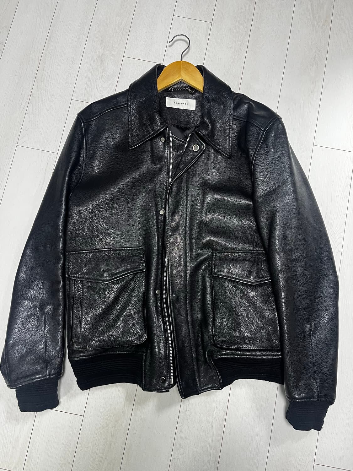 토니웩 A-2 CALF 레더 자켓 L (100~102) 상품이미지1