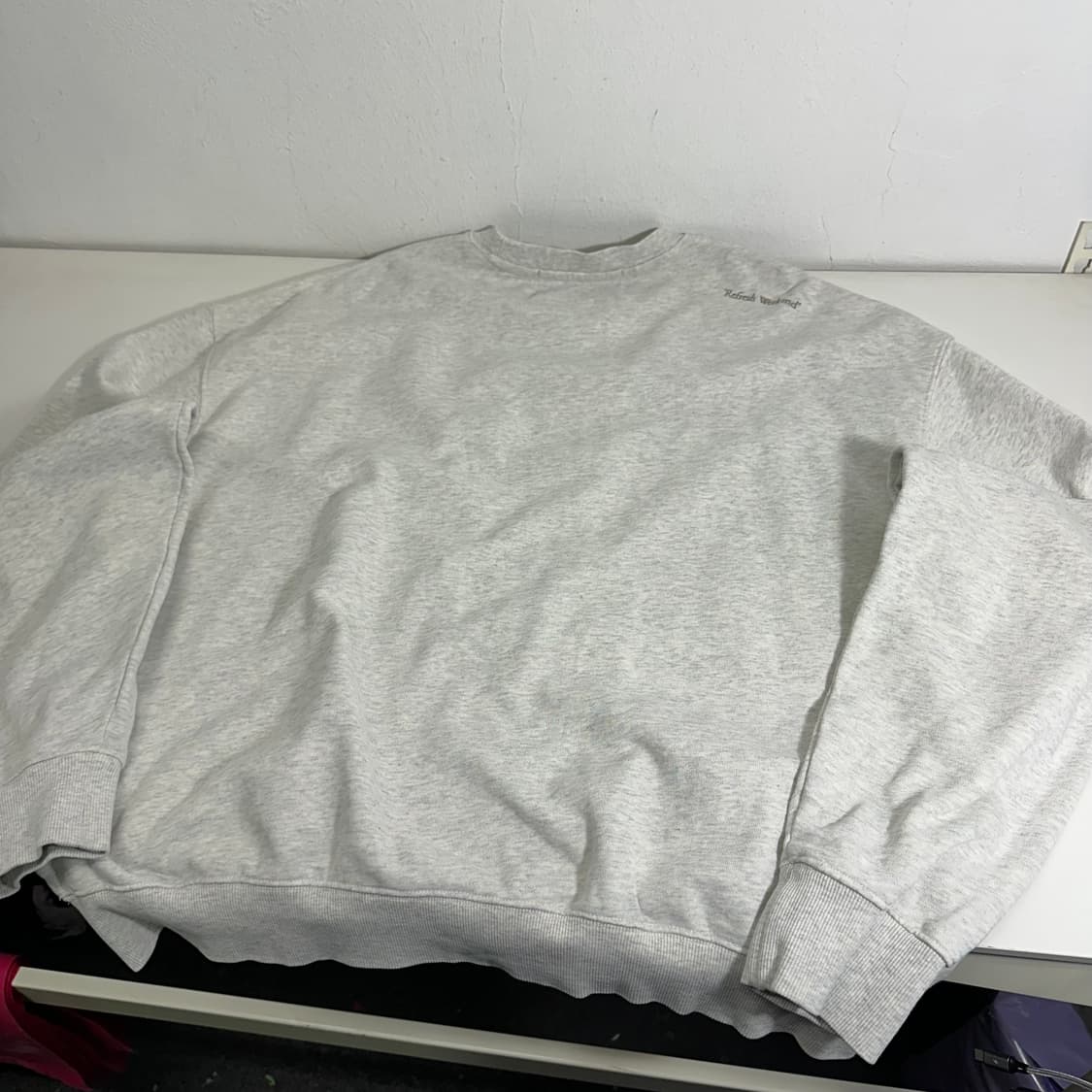 XL 세터 멜란지그레이 오버핏 빅로고 맨투맨 상품이미지6