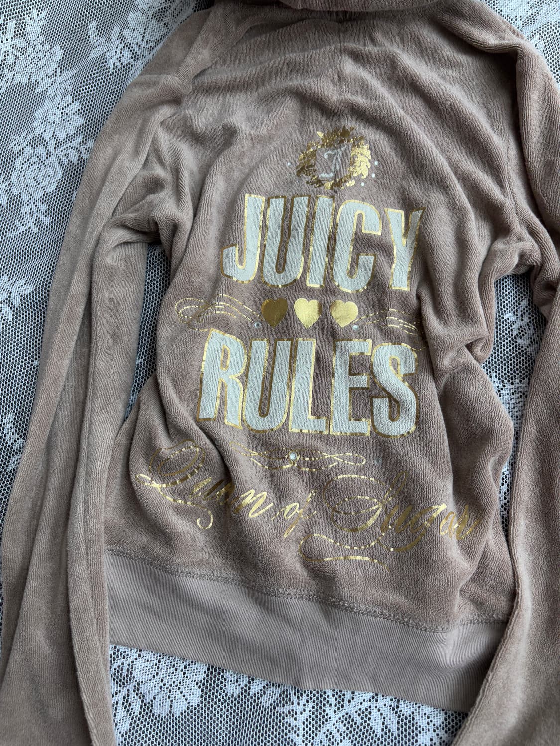 Milk Brown Juicy Couture Towel Hood  상품이미지4