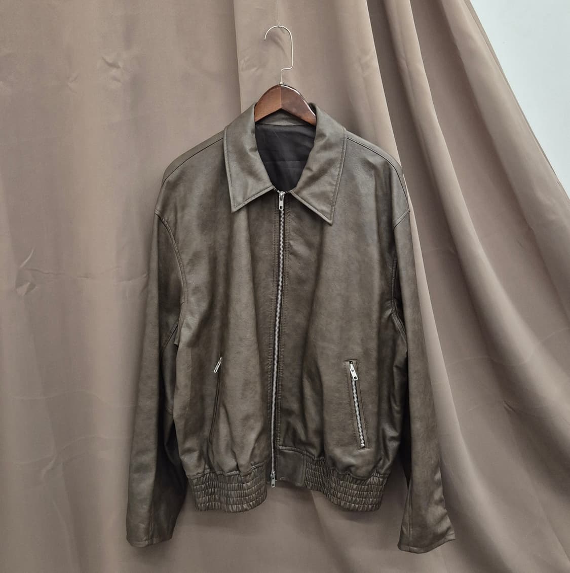 에잇세컨즈 레더 스타일 자켓 2XL 상품이미지1