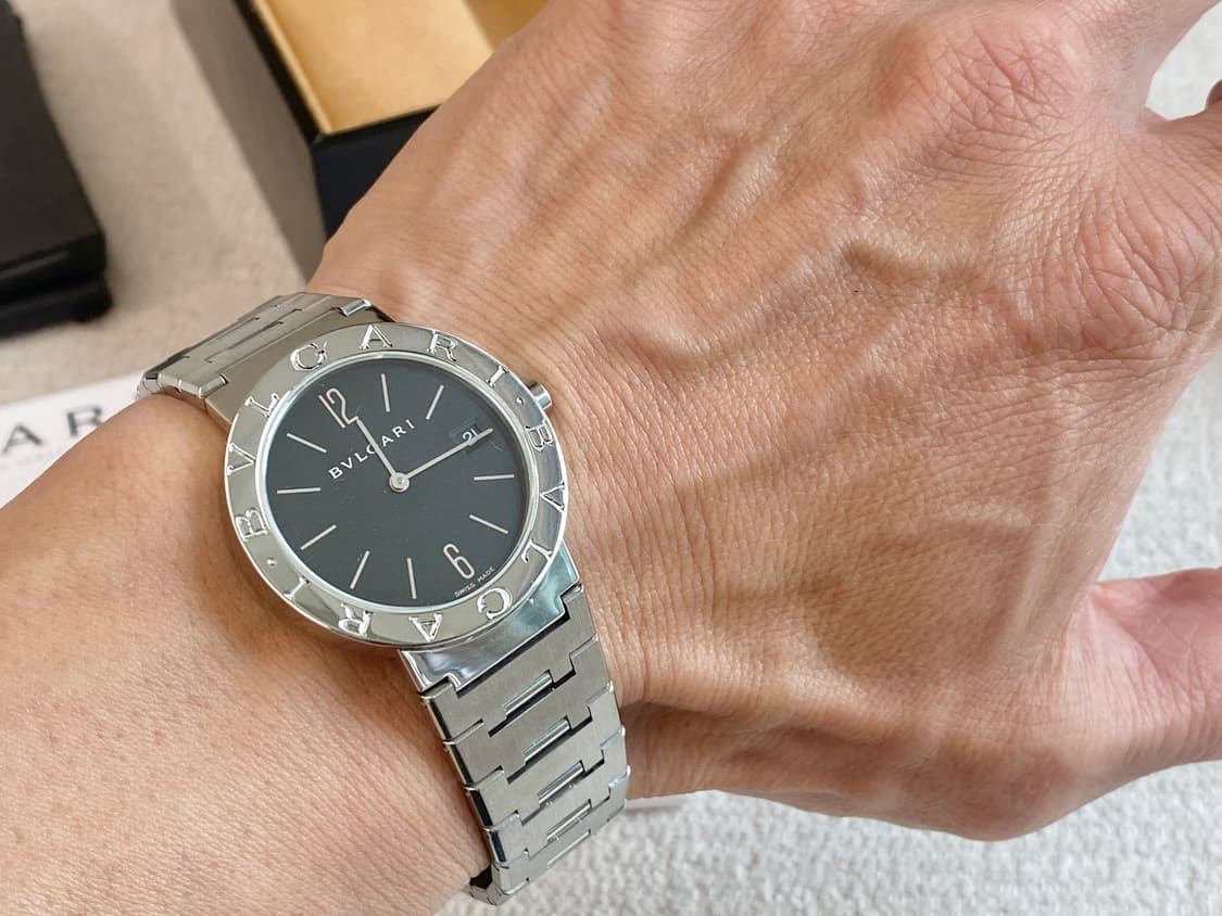 불가리 BB33S 33mm 쿼츠 스틸 남성용 미듐 사이즈 남녀공용 상품이미지3