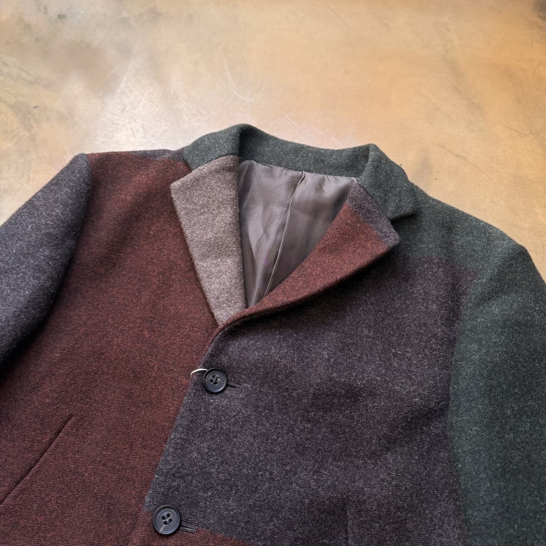 PPCM BY 아베 준이치 멀티 컬러 울 혼방 코트 상품이미지4