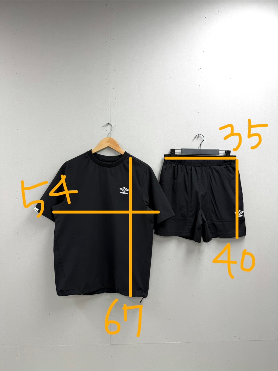 공용 S+75 / 엄브로 시어서커 반팔+반바지 세트 블랙 상품이미지2