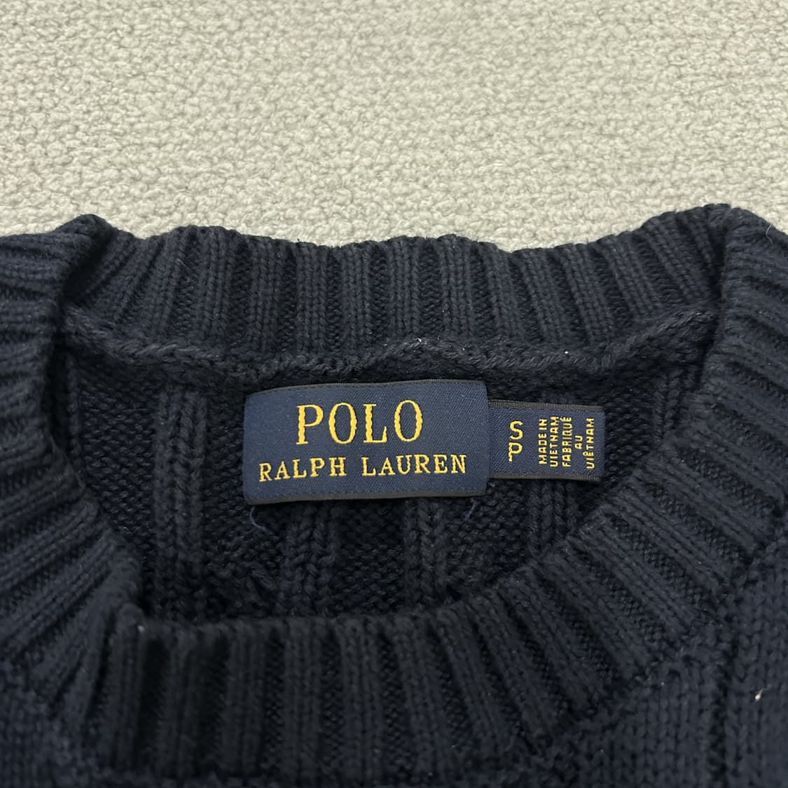 폴로 랄프로렌 네이비 케이블 니트 s 상품이미지2