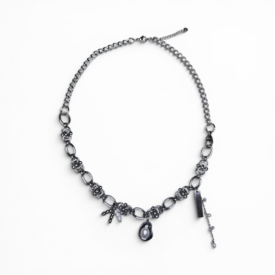 멀티체인 드롭 펜던트 목걸이 (2type) 상품이미지10