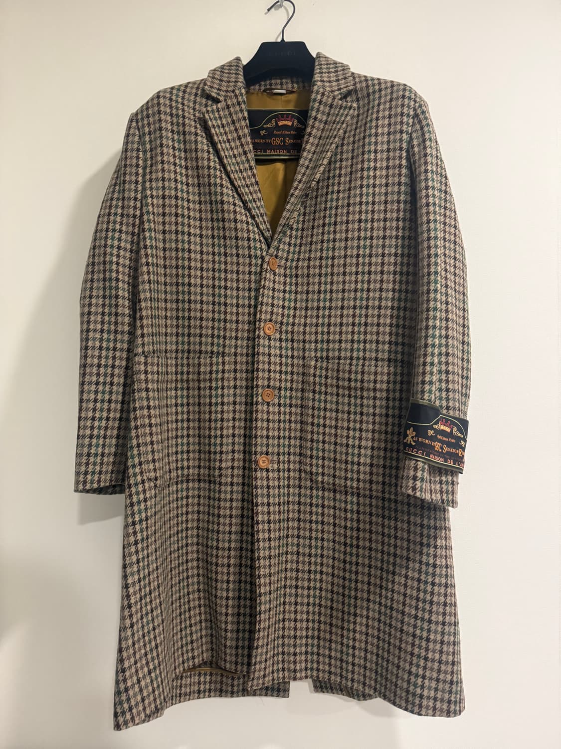 구찌(Gucci) 브라운 체크 남성 울 코트 상품이미지2