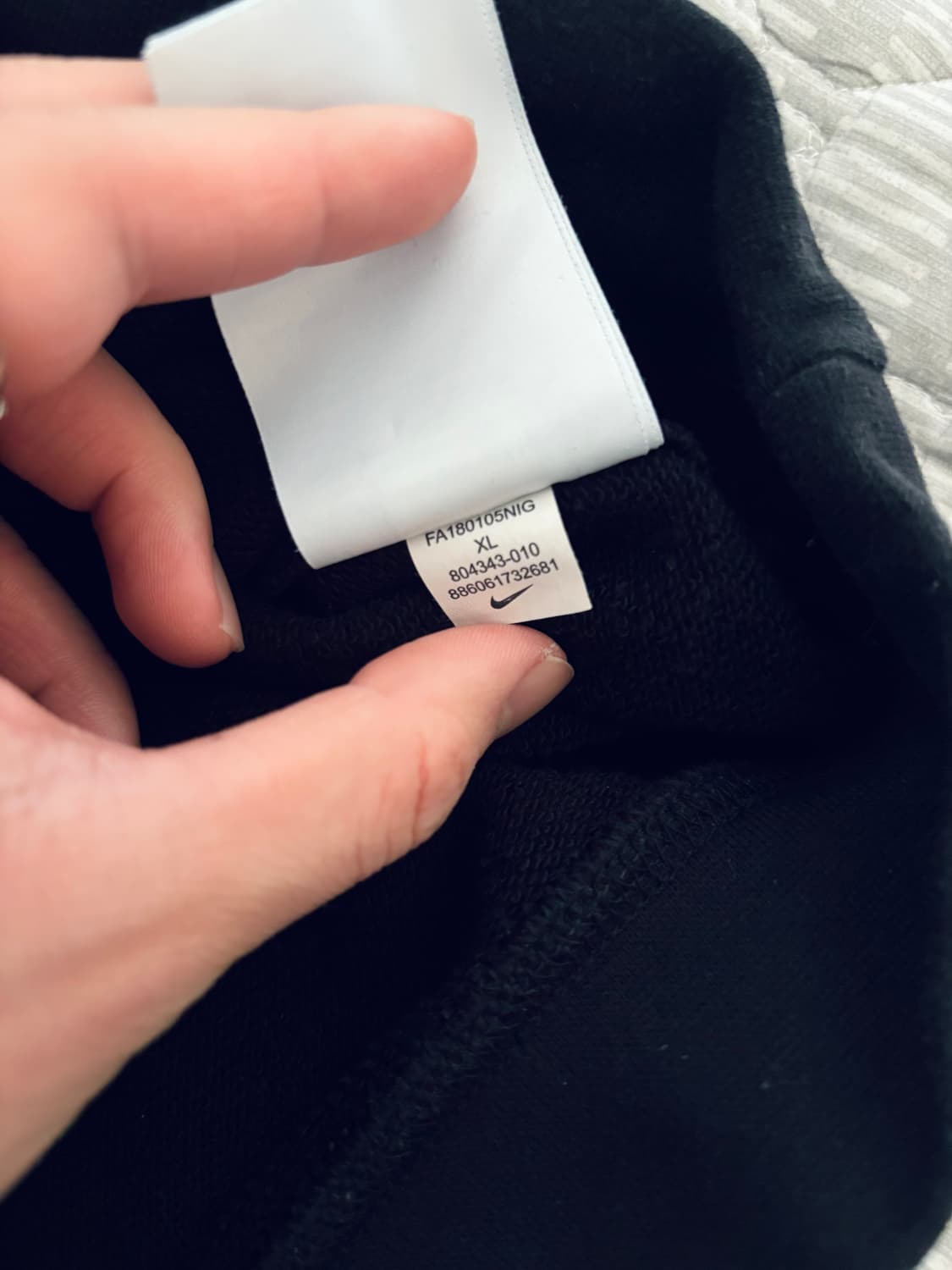 나이키 NSW 클럽 플리스 크루 스웨트셔츠 블랙 XL사이즈 상품이미지5