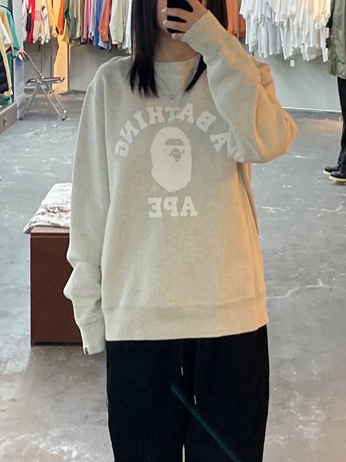 베이프 컬리지 빅로고 박시핏 스웻셔츠 H1499 상품이미지1