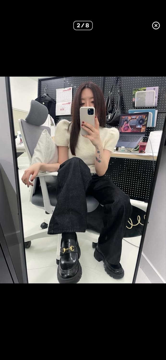 그로브(GROVE) 마리안 퍼프 소매 알파카 니트 아이보리 상품이미지1