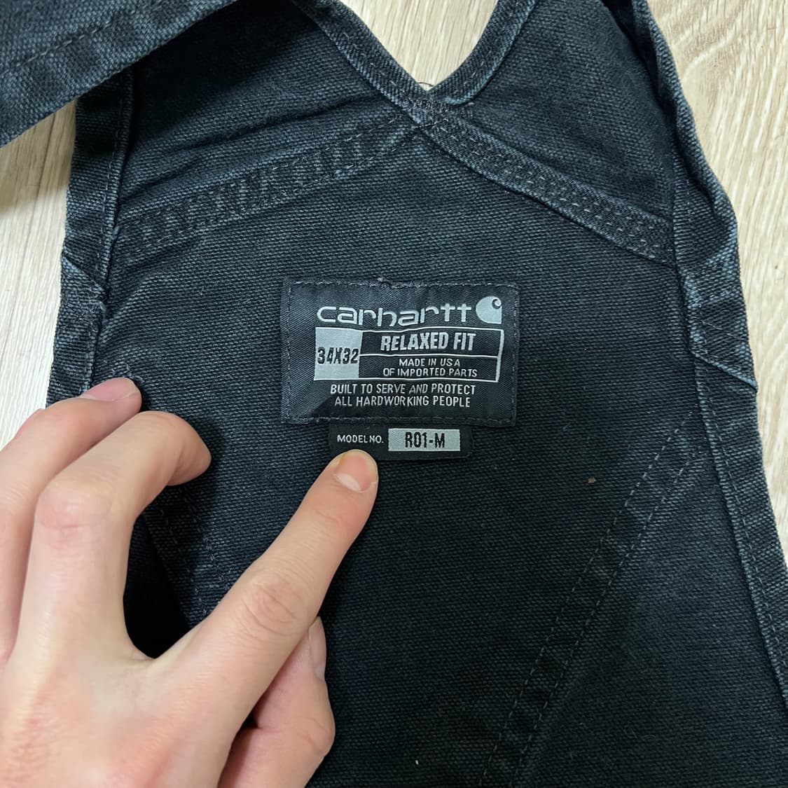 칼하트 WIP 디스트로이드 더블니 카펜터 오버롤 멜빵바지 34/32 상품이미지7