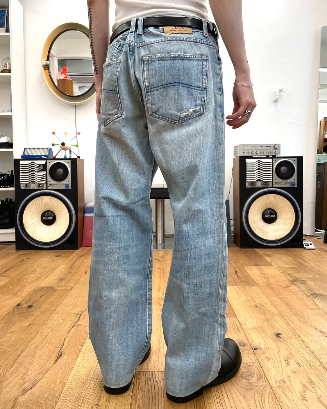 [34] 아르마니 익스체인지 패치워크 데님 팬츠 상품이미지2