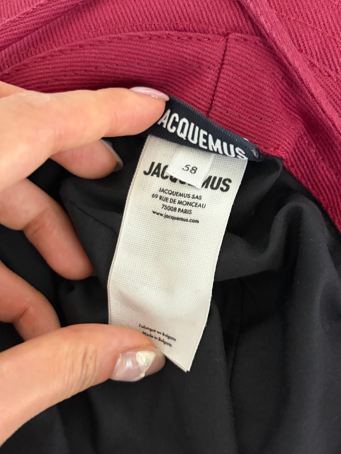 자크뮈스 모자 dark red 색상 58 사이즈 상품이미지3